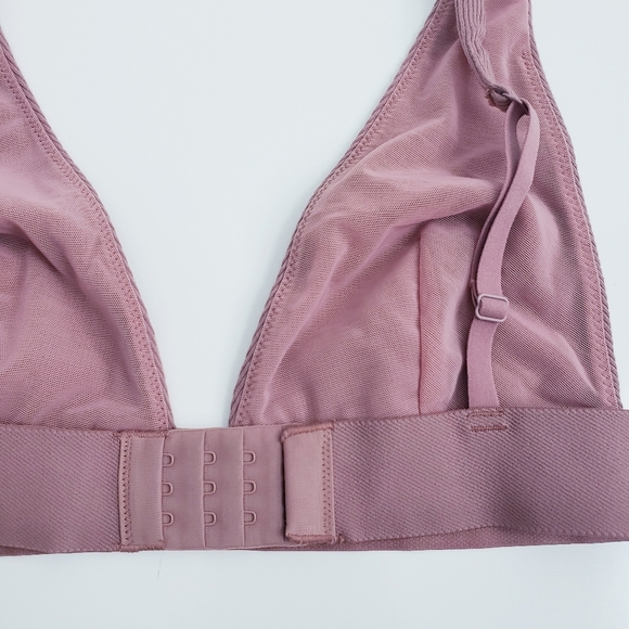 Skims Rose Mauve Clay Plunge Unlined Bralette - Picture 6 of 10
